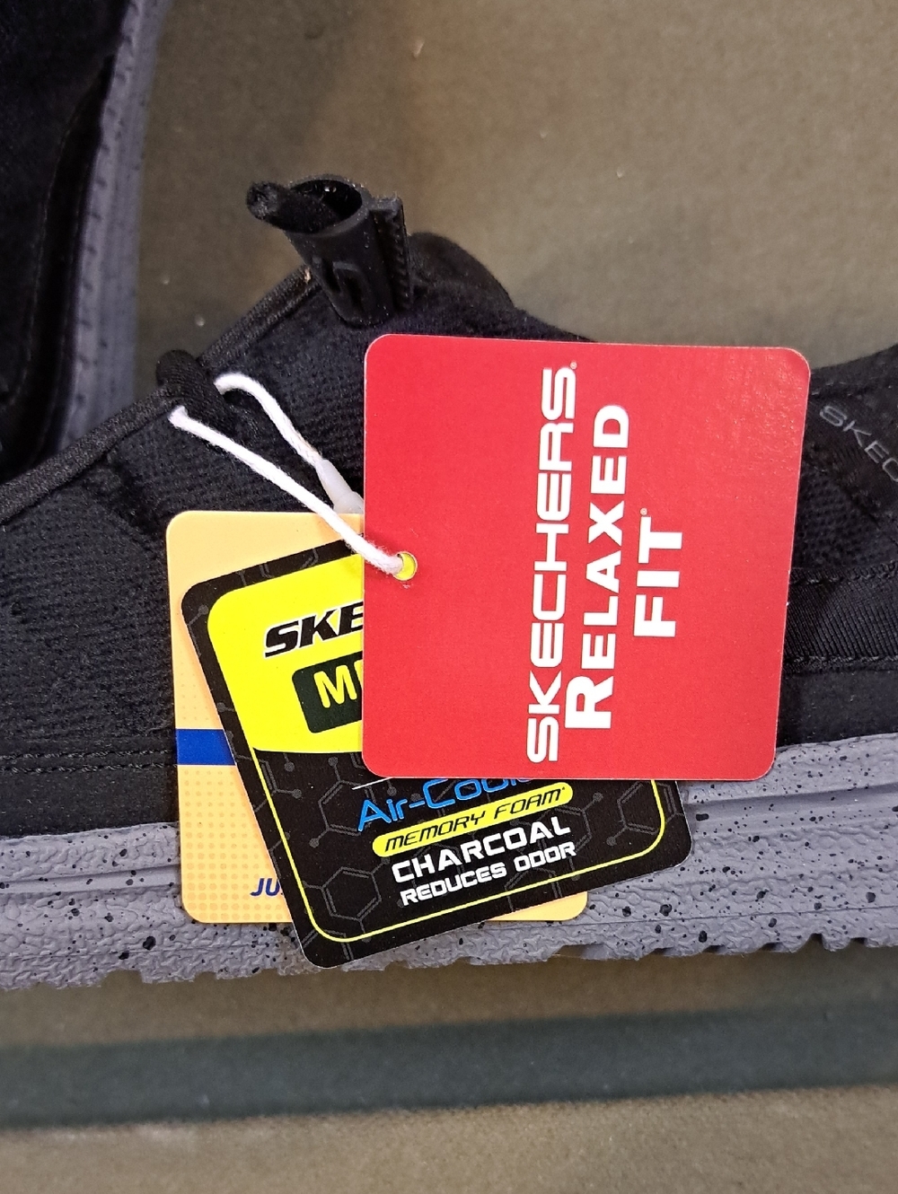 Skechers Slip-ins® Melson - Cozy Fit® Diamond Moc. - Color: Black - Size Men 7 - Picture 10 of 11